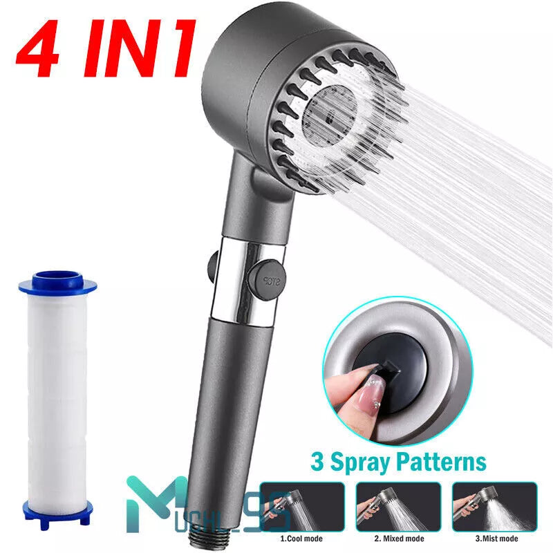 High Pressure Shower Head with 3 Spray Modes