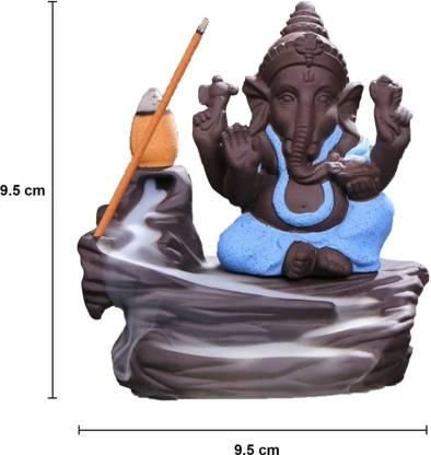 Ganesha with Smoke Backflow Cones