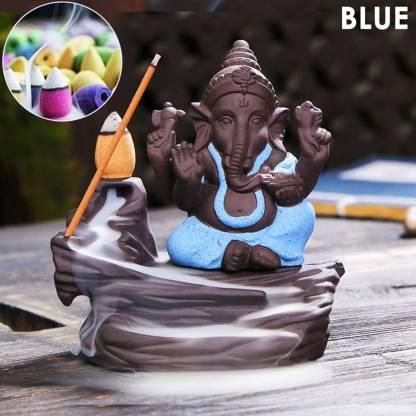 Ganesha with Smoke Backflow Cones