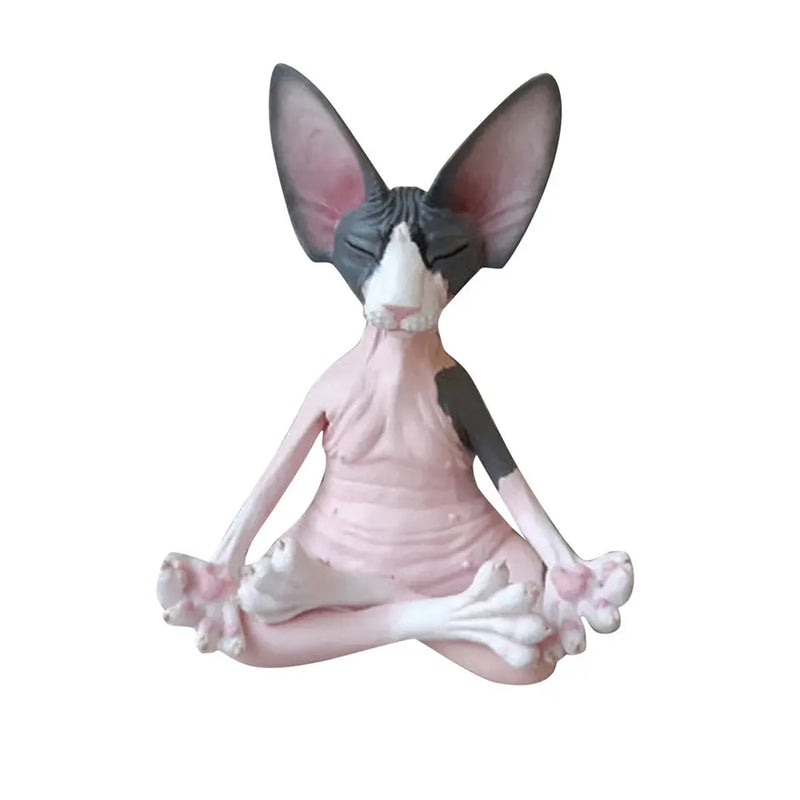 Meditating Sphynx Cat Figurine