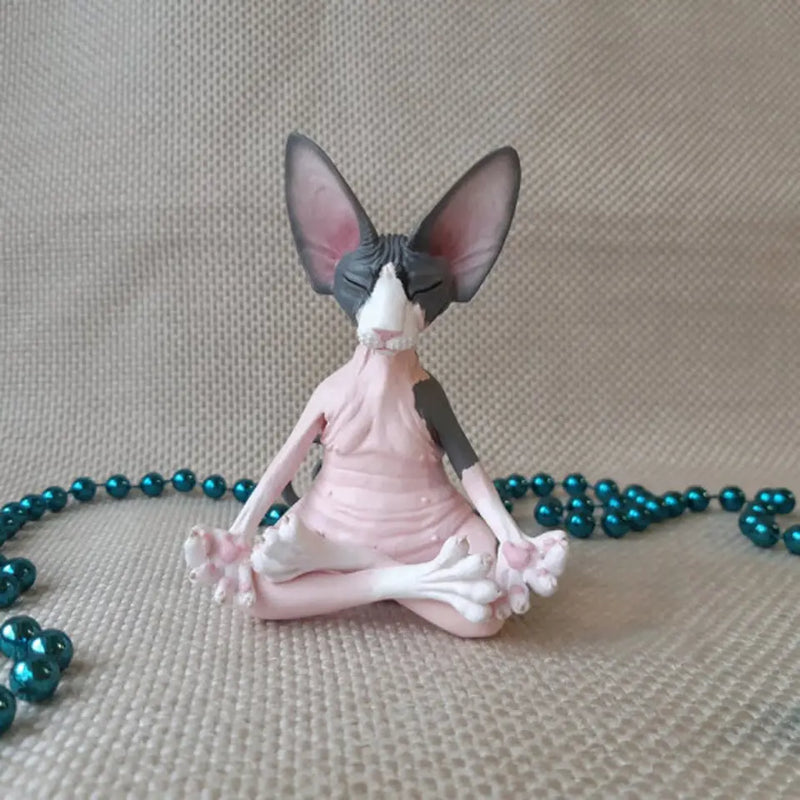 Meditating Sphynx Cat Figurine